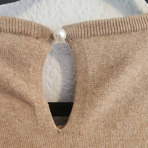 Vince Camuto Women's Size Small Tan Short‎ Sleeve Sweater NWT - Picture 3 of 5